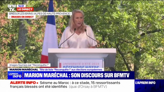 Marion Maréchal (Reconquête!): Les LR ne sont plus légitimes a porté les aspirations nationales des Français