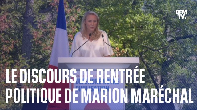 Le discours de rentrée politique de Marion Maréchal, tête de liste de Reconquête aux élections européennes