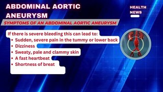 ✅Abdominal aortic aneurysm ✅Overview || Symptoms ✅#abdominalaorticaneurysm
