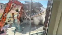 Malatya'da kontrollü yıkım az hasarlı eve hasar verdi