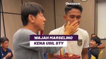 Momen Usil Shin Tae-yong Coret-Coret Wajah Marselino Ferdinan Pakai Kue