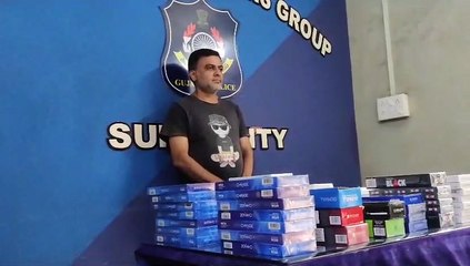 SURAT VIDEO/ हेल्थ वॉर्निंग बिना की 1.37 लाख की सिगारेट के साथ ​एक गिरफ्तार