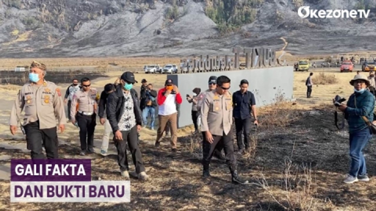 Polisi Kembali Olah TKP Kebakaran Savana Gunung...
