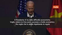Biden: Cina in difficolt? economiche, ma deve avere successo rispettando le regole