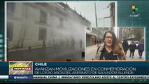 Carabineros reprimen manifestación en las calles de Santiago de Chile