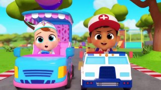 Wheels on the Police Car Song - Best Cars & Truck Videos for Kids