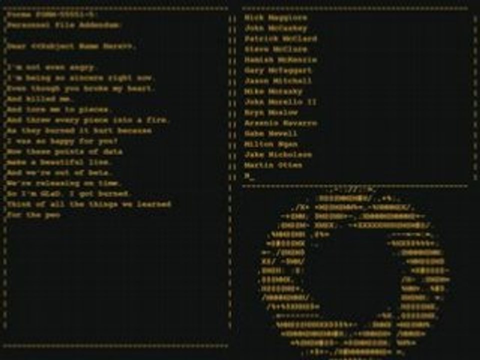 Portal - Still Alive [CREDITS DE FIN]