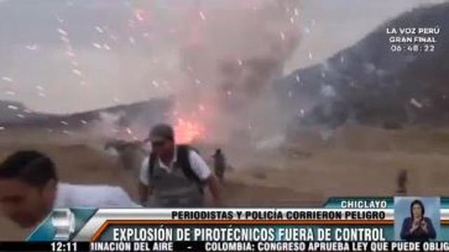 Perù, esplode carico di fuochi d’artificio sequestrati: giornalisti in fuga