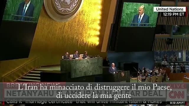 Netanyahu denuncia silenzio sul nucleare iraniano e tace per 1 minuto