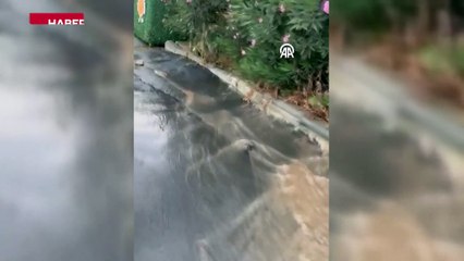 Bodrum'da içme suyu isale hattında patlama