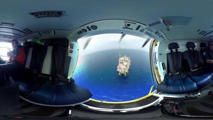 La piattaforma offshore Vega A a 360 gradi