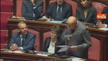 Senato, Napolitano chiude il suo discorso e parte un lungo applauso