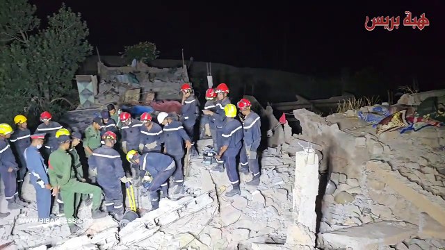 زلزال المغرب .. مشهد يحبس الانفاس