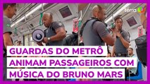 Guardas do metrô animam passageiros com música de Bruno Mars em SP