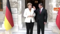 Turchia, Merkel incontra il premier turco Davutoglu ad Istanbul