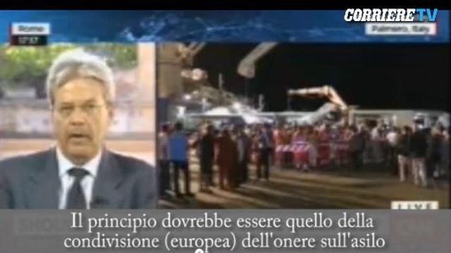 Migranti, Gentiloni alla Cnn: «Serve diritto d'asilo europeo»