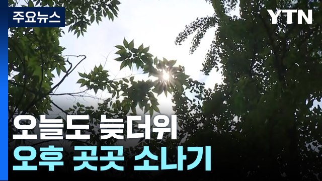 [날씨] 오늘도 늦더위, 큰 일교차 주의...오후 곳곳 소나기 / YTN
