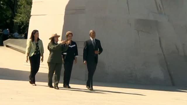 Dilma Rousseff e Barack Obama al Martin Luther King Jr. Memorial