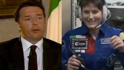 Renzi a colloquio con Cristoforetti: «Sono stato anche rimandato in scienze...»