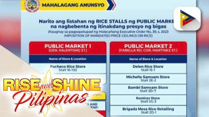 Mandaluyong LGU, kinilala ang mga tindahan na sumunod sa price cap ng bigas