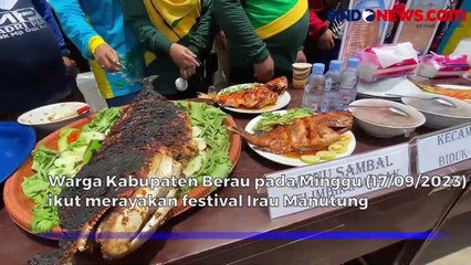 Antusias Warga Berau dalam Pesta Ikan Bakar yang Berlangsung di Festival Irau Manutung