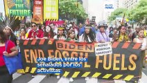 Protestas en Nueva York en el arranque de la Semana del Clima
