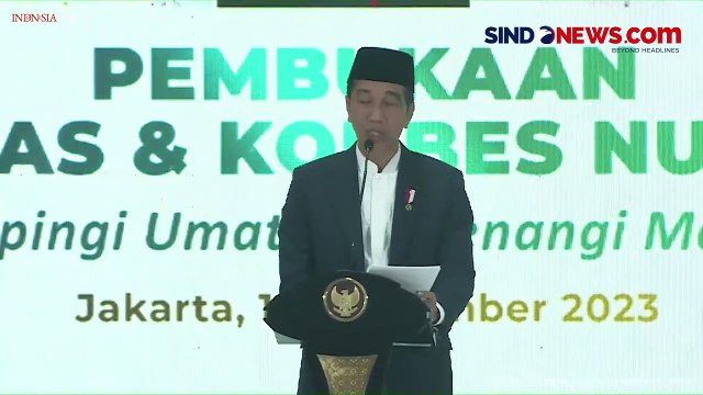 Jokowi Minta NU Tingkatkan Kualitas di Ilmu Pengetahuan hingga Kewirausahaan