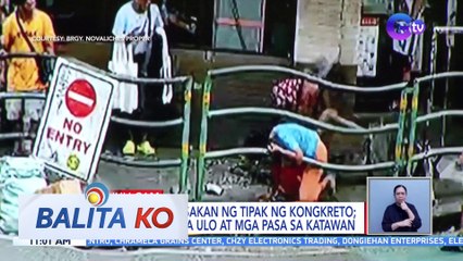 Babae, nabagsakan ng tipak ng kongkreto; nagkasugat sa ulo at mga pasa sa katawan | BK
