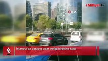 İstanbul’da başıboş atlar trafiği birbirine kattı