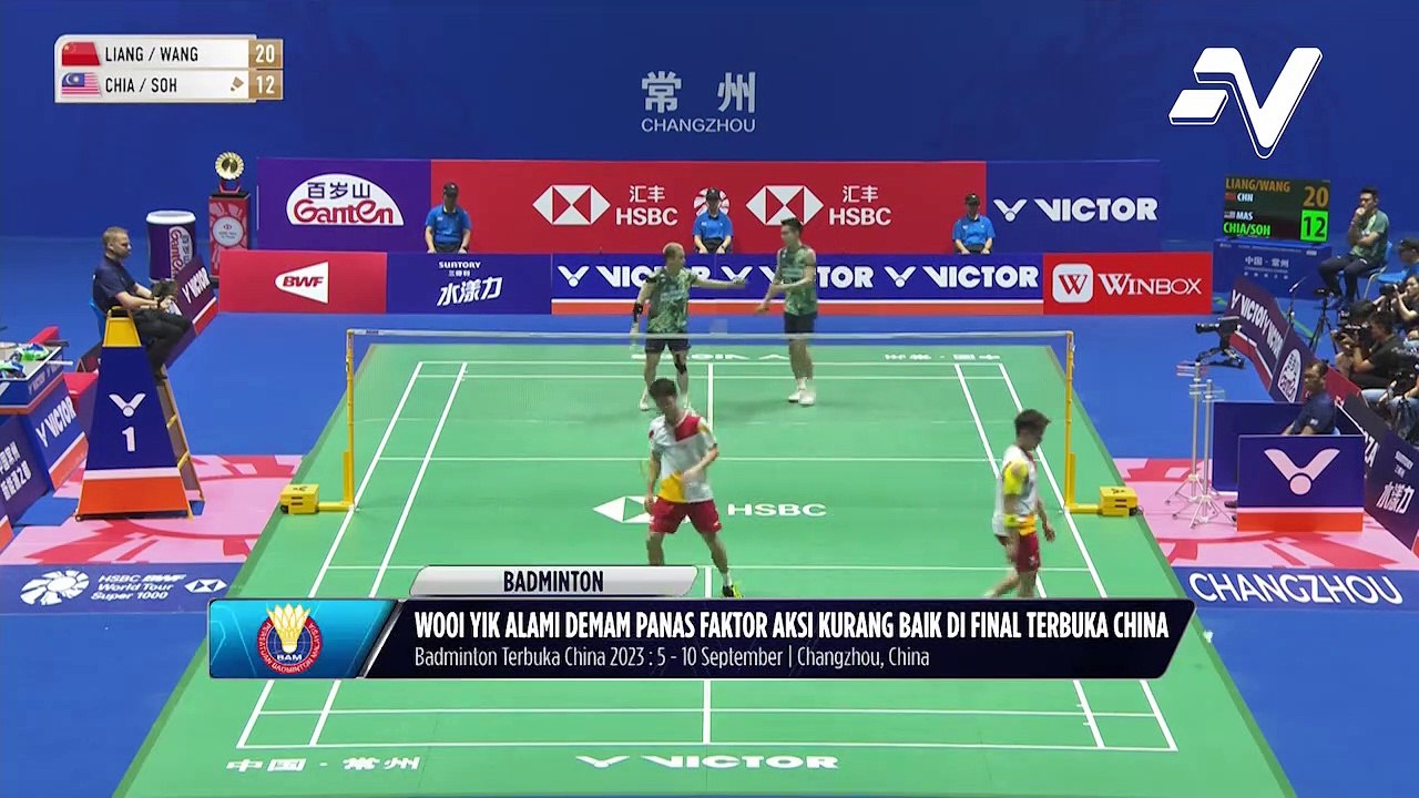 Demam panas dialami Soh Wooi Yik punca tampil lemah di final Terbuka China 2023