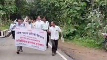बालाघाट: हड़तली कर्मचारियों ने रैली निकाली, कलेक्टर कार्यालय में सौंपा ज्ञापन