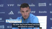 'Tired' Messi is ready to play - Scaloni