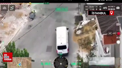 İstanbul'da yeğenlerine silahla saldıran amca drone ile tespit edilip yakalandı