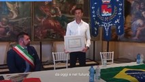 Thiago Motta riceve la cittadinanza onoraria di Polesella