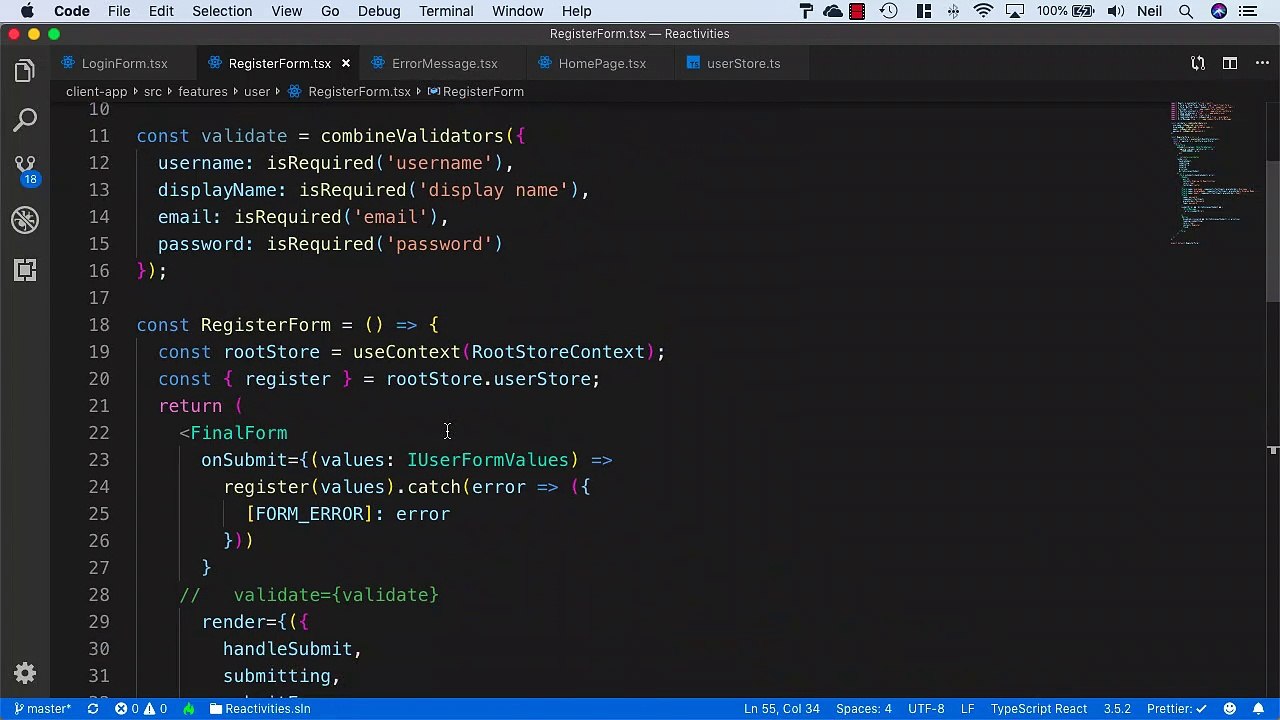 Client side login and register (Legacy) - Displaying server validation errors in our form