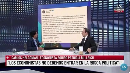 Melconian cargó contra Milei