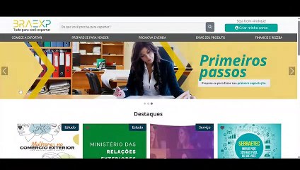 Tutorial BRAEXP - Criar minha conta
