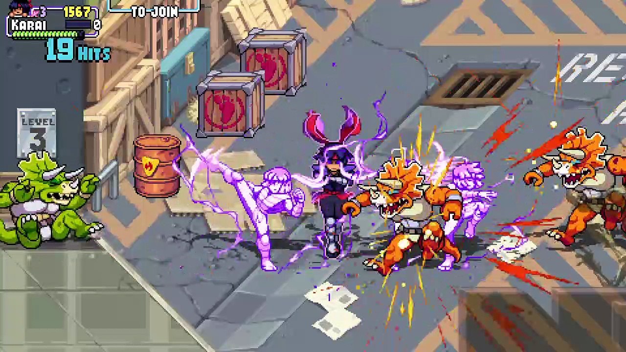 TMNT: Shredder's Revenge - Gnarly Difficulty - Stage 11 - Karai - Solo - Story Mode