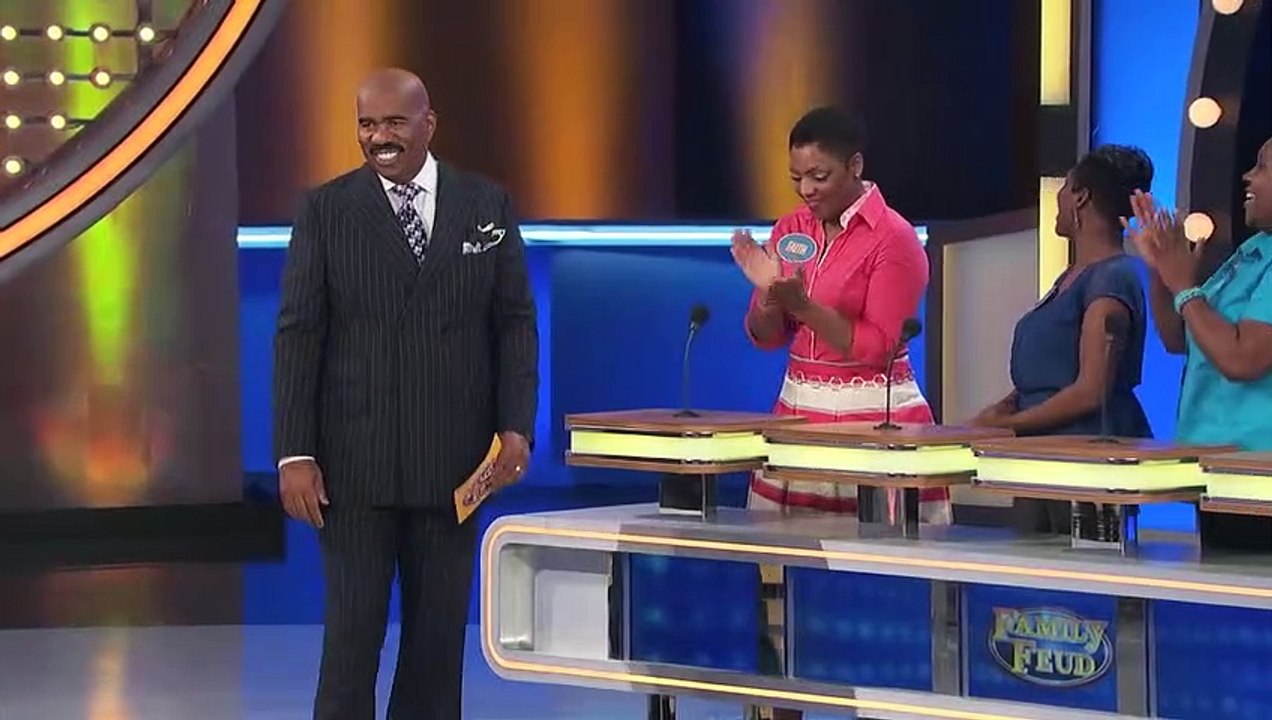 Real boobs  I wanna phone a friend | Family Feud with Steve Harvey