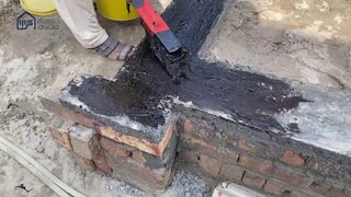 DPC in house construction pakistan | Bitumen coating on DPC