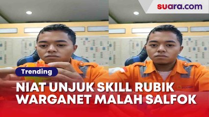 Pria Unjuk Skill Main Rubik, Netizen Malah Dibuat Kaget dengan Wajahnya: Mirip...