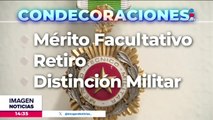 El Ejército y Fuerza Aérea Mexicana destacan su trabajo con distintivos