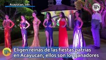 Eligen reinas de las fiestas patrias en Acayucan; ellos son los ganadores
