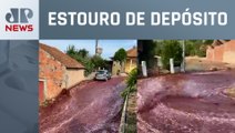 “Rios de vinho” atingem ruas de cidade no interior de Portuga