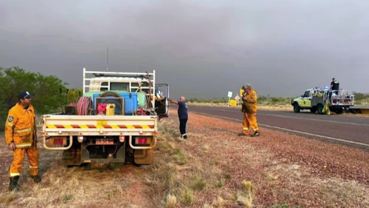 More than 9,000 square kilometre fire heading towards Tennant Creek in the Northern Territory