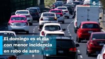 ¿A qué hora y en qué estado roban más automóviles?