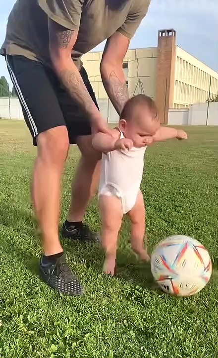 Daughter Plays Football For The First Time