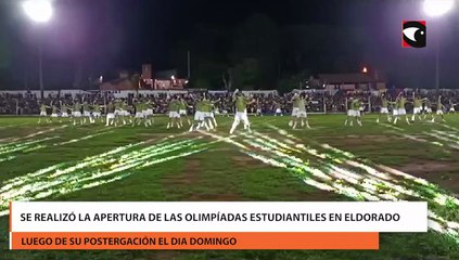 Se realizó la apertura de las olimpíadas estudiantiles en Eldorado