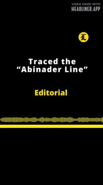 EDITORIAL EN INGLÉS | TRACED THE ABINADER LINE