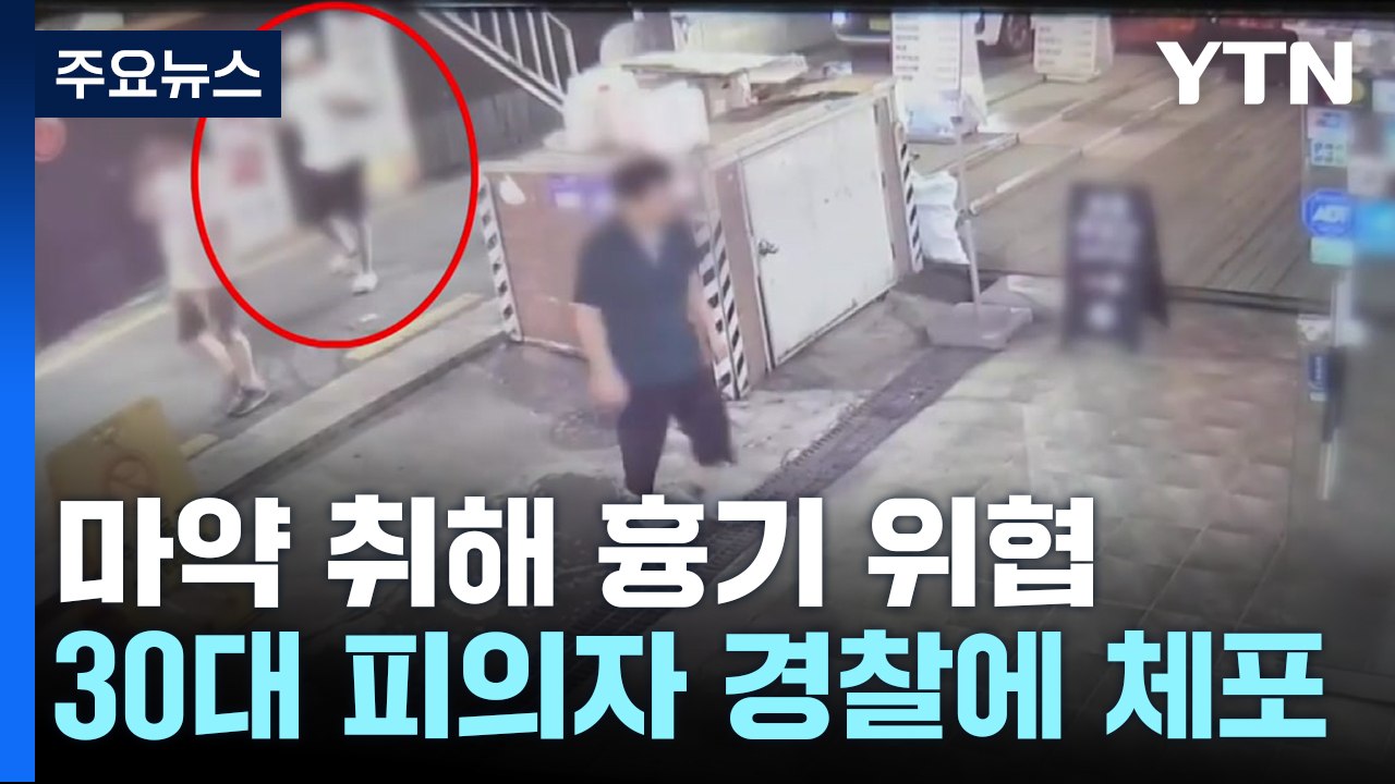 마약 취해 흉기로 위협한 '람보르기니' 30대...체포 장면 입수 / YTN